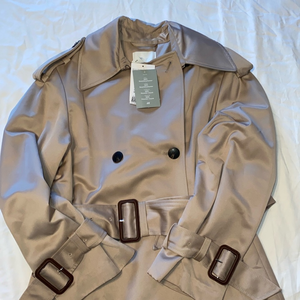 Oversized Double Breasted Trench Coat - Picture 3 of 6